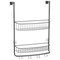mDesign Metal Bathroom Over Door Hanging Shower Caddy, X-Wide